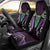 Aotearoa Pounamu Niho Car Seat Cover Silver Fern Mix Maori Pattern - Purple