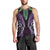 Aotearoa Pounamu Niho Men Tank Top Silver Fern Mix Maori Pattern - Purple