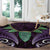 Aotearoa Pounamu Niho Round Carpet Silver Fern Mix Maori Pattern - Purple