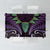 Aotearoa Pounamu Niho Tablecloth Silver Fern Mix Maori Pattern - Purple