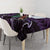 Aotearoa Pounamu Niho Tablecloth Silver Fern Mix Maori Pattern - Purple