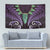 Aotearoa Pounamu Niho Tapestry Silver Fern Mix Maori Pattern - Purple