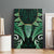 Aotearoa Pounamu Niho Canvas Wall Art Silver Fern Mix Maori Pattern - Green