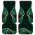 Aotearoa Pounamu Niho Car Mats Silver Fern Mix Maori Pattern - Green