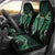 Aotearoa Pounamu Niho Car Seat Cover Silver Fern Mix Maori Pattern - Green