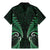 Aotearoa Pounamu Niho Family Matching Mermaid Dress and Hawaiian Shirt Silver Fern Mix Maori Pattern - Green