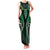 Aotearoa Pounamu Niho Family Matching Tank Maxi Dress and Hawaiian Shirt Silver Fern Mix Maori Pattern - Green