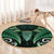 Aotearoa Pounamu Niho Round Carpet Silver Fern Mix Maori Pattern - Green