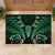 Aotearoa Pounamu Niho Rubber Doormat Silver Fern Mix Maori Pattern - Green