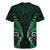 Aotearoa Pounamu Niho Rugby Jersey Silver Fern Mix Maori Pattern - Green