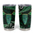 Aotearoa Pounamu Niho Tumbler Cup Silver Fern Mix Maori Pattern - Green