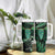 Aotearoa Pounamu Niho Tumbler With Handle Silver Fern Mix Maori Pattern - Green