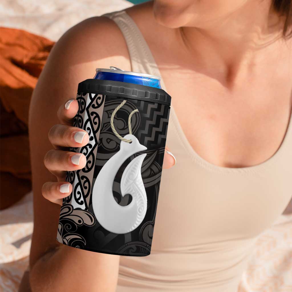 Aotearoa Hei Matau 4 in 1 Can Cooler Tumbler Haka Kiwi Mix Maori Mangopare LT14 - Polynesian Pride
