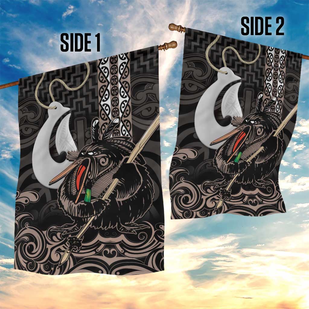 Aotearoa Hei Matau Garden Flag Haka Kiwi Mix Maori Mangopare LT14 - Polynesian Pride