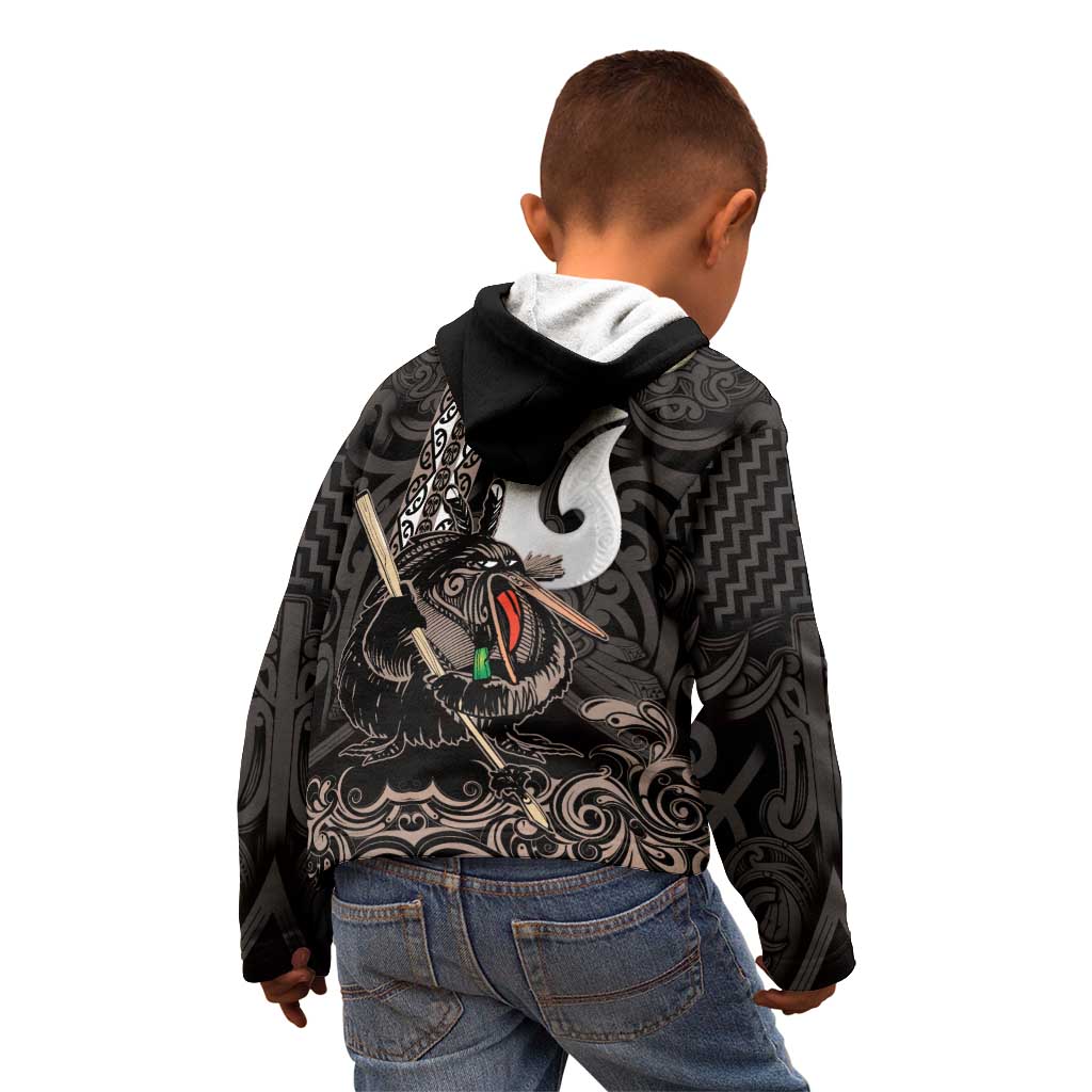 Aotearoa Hei Matau Kid Hoodie Haka Kiwi Mix Maori Mangopare