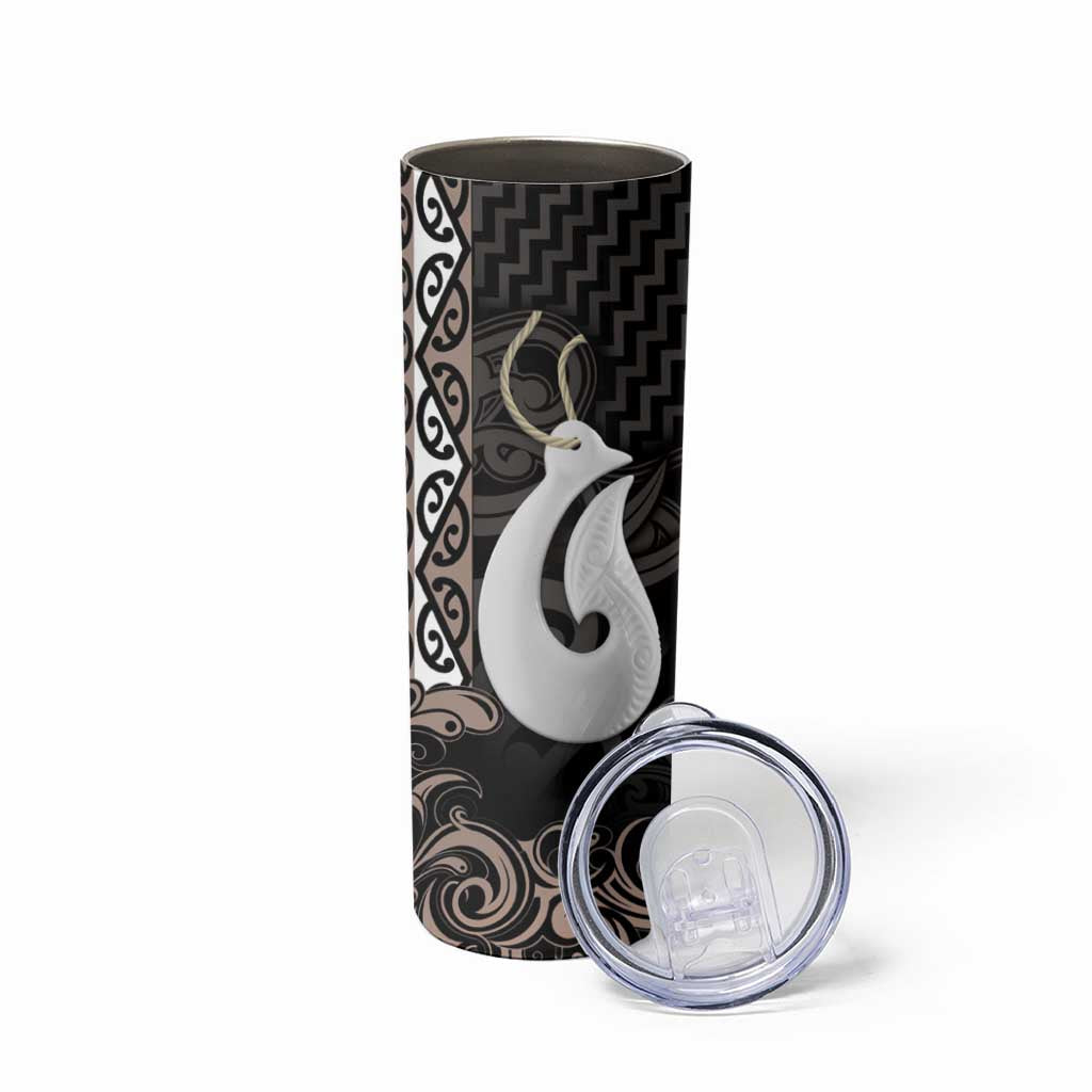 Aotearoa Hei Matau Skinny Tumbler Haka Kiwi Mix Maori Mangopare LT14 - Polynesian Pride