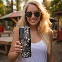 Aotearoa Hei Matau Skinny Tumbler Haka Kiwi Mix Maori Mangopare LT14 - Polynesian Pride