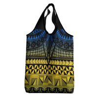 Halo Olaketa Solomon Islands Grocery Bag Melanesian Tribal Pattern Gradient Version LT14 - Polynesian Pride