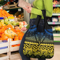 Halo Olaketa Solomon Islands Grocery Bag Melanesian Tribal Pattern Gradient Version LT14 - Polynesian Pride