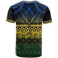 Halo Olaketa Solomon Islands T Shirt Melanesian Tribal Pattern Gradient Version LT14 - Polynesian Pride