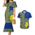 Fakaalofa Lahi Atu Niue Couples Matching Mermaid Dress and Hawaiian Shirt Niuean Map With Hiapo Pattern Blue Version LT14 Blue - Polynesian Pride