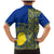 Fakaalofa Lahi Atu Niue Family Matching Mermaid Dress and Hawaiian Shirt Niuean Map With Hiapo Pattern Blue Version LT14 - Polynesian Pride