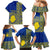 Fakaalofa Lahi Atu Niue Family Matching Mermaid Dress and Hawaiian Shirt Niuean Map With Hiapo Pattern Blue Version LT14 - Polynesian Pride