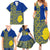 Fakaalofa Lahi Atu Niue Family Matching Summer Maxi Dress and Hawaiian Shirt Niuean Map With Hiapo Pattern Blue Version LT14 - Polynesian Pride