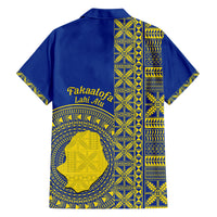 Fakaalofa Lahi Atu Niue Family Matching Summer Maxi Dress and Hawaiian Shirt Niuean Map With Hiapo Pattern Blue Version LT14 - Polynesian Pride