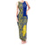 Fakaalofa Lahi Atu Niue Tank Maxi Dress Niuean Map With Hiapo Pattern Blue Version LT14 Women Blue - Polynesian Pride