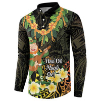 Hawaii Saint Patrick's Day Button Sweatshirt Ukulele Leprechaun Hau'Oli Maoli Oe! LT14 - Polynesian Pride