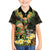 Hawaii Saint Patrick's Day Family Matching Off The Shoulder Long Sleeve Dress and Hawaiian Shirt Ukulele Leprechaun Hau'Oli Maoli Oe!
