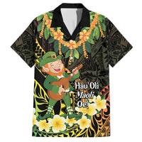 Hawaii Saint Patrick's Day Family Matching Tank Maxi Dress and Hawaiian Shirt Ukulele Leprechaun Hau'Oli Maoli Oe! LT14 Dad's Shirt - Short Sleeve Reggae - Polynesian Pride