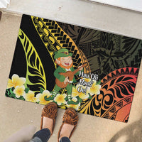 Hawaii Saint Patrick's Day Rubber Doormat Ukulele Leprechaun Hau'Oli Maoli Oe! LT14 - Polynesian Pride