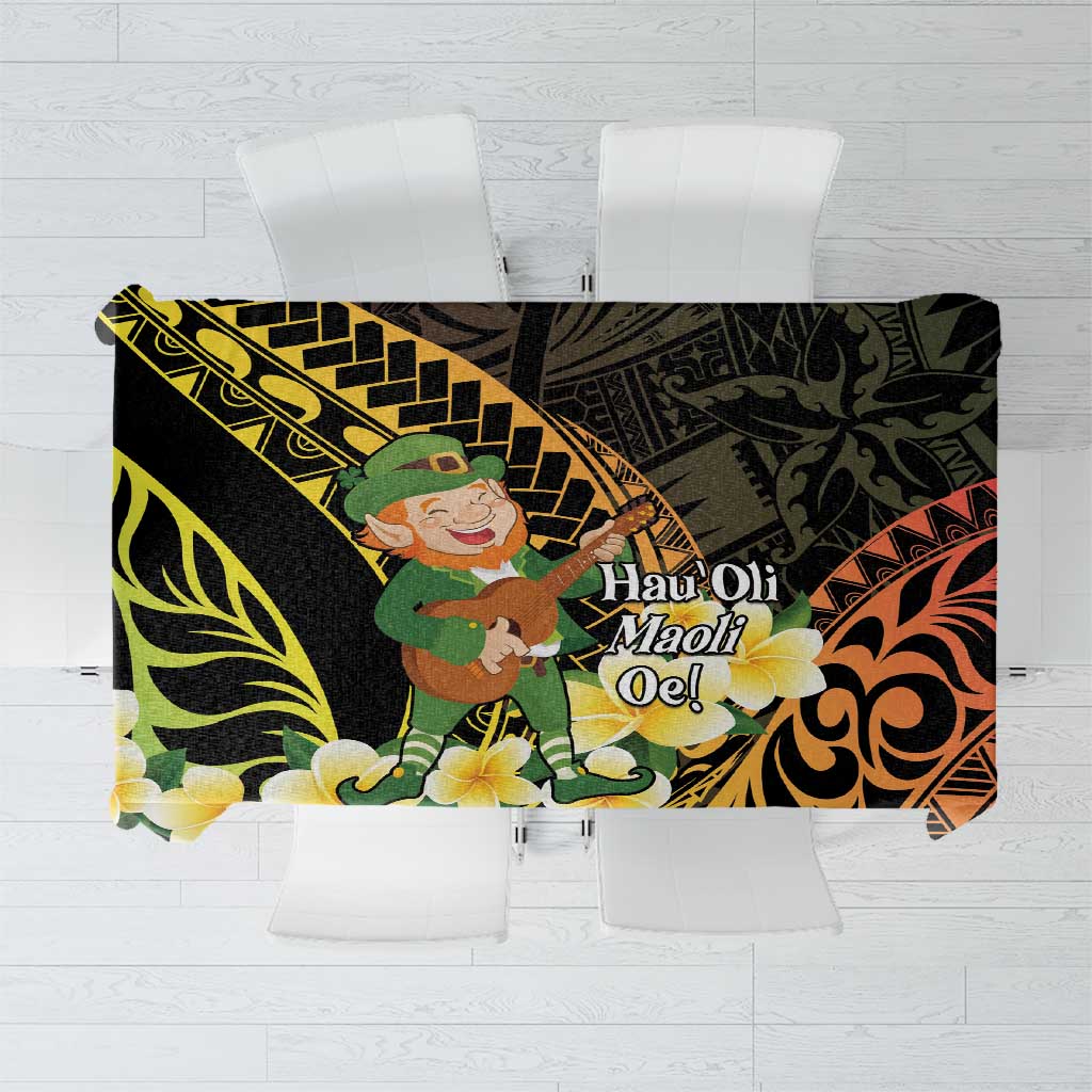 Hawaii Saint Patrick's Day Tablecloth Ukulele Leprechaun Hau'Oli Maoli Oe! LT14 Reggae - Polynesian Pride