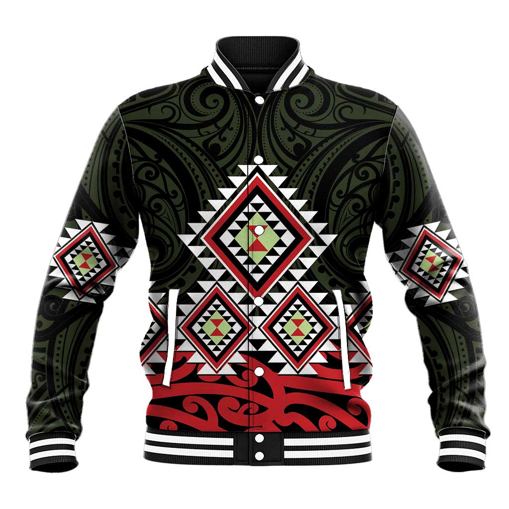 Kia Ora Aotearoa Baseball Jacket 2025 Pasifika Maori Taniko Motifs