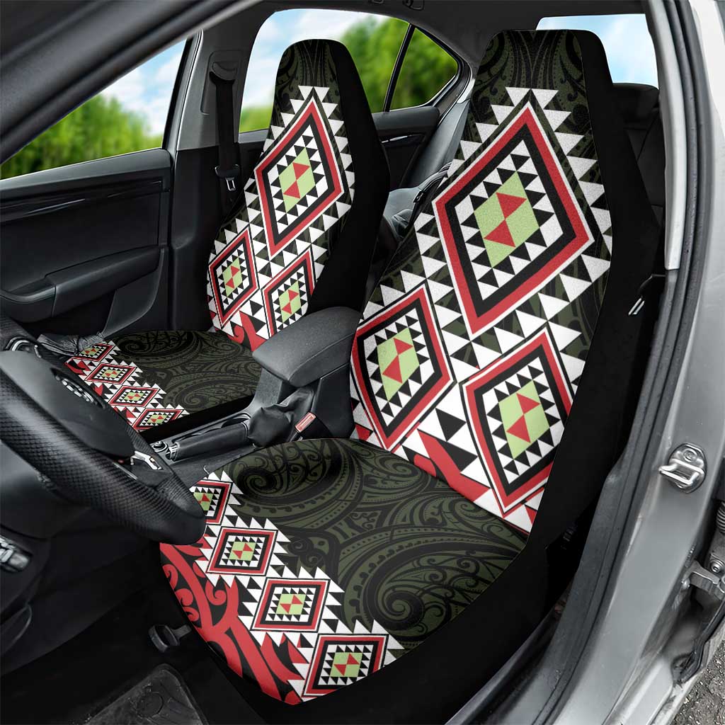 Kia Ora Aotearoa Car Seat Cover 2025 Pasifika Maori Taniko Motifs