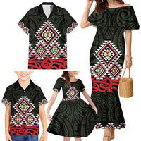 Kia Ora Aotearoa Family Matching Mermaid Dress and Hawaiian Shirt 2025 Pasifika Maori Taniko Motifs LT14 - Polynesian Pride