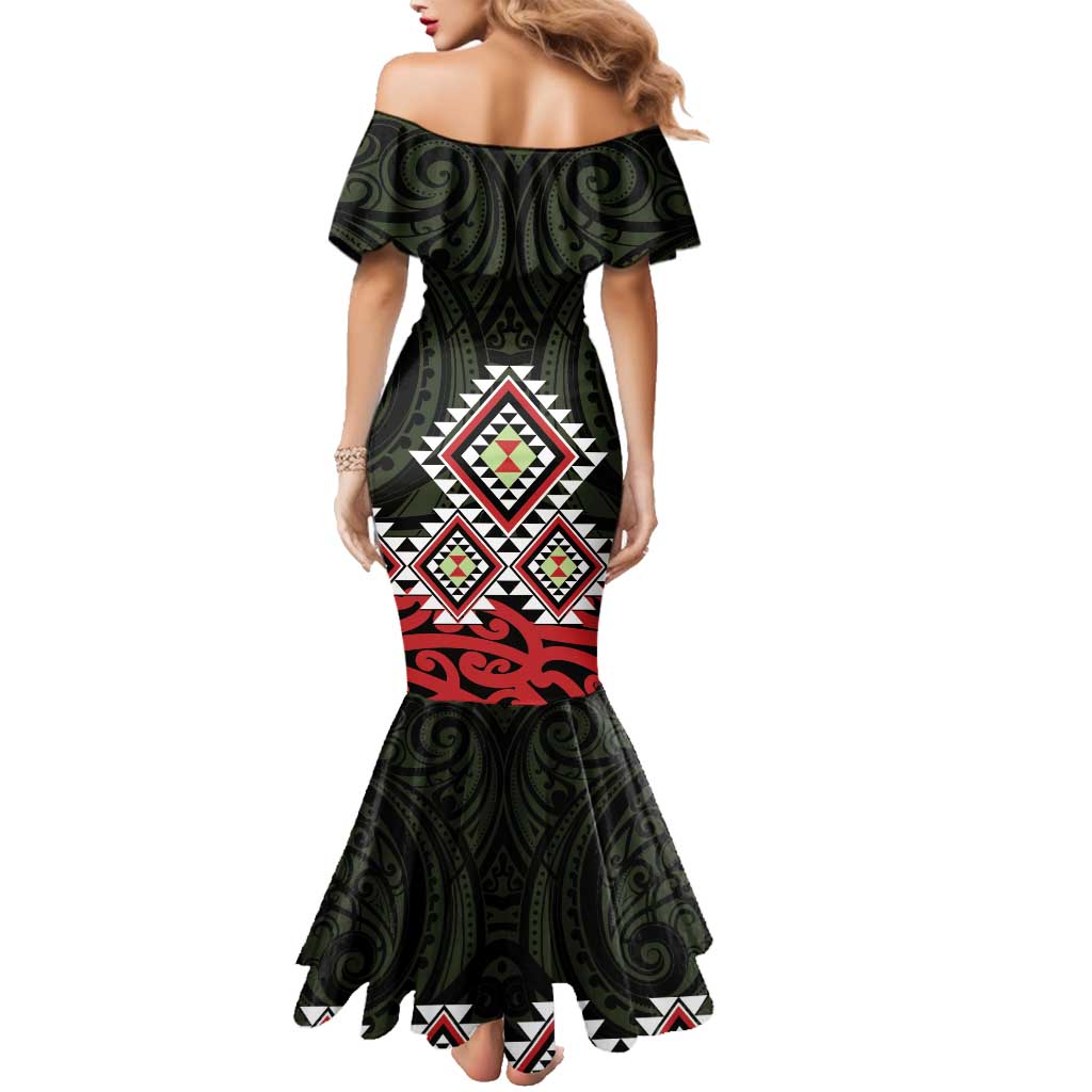 Kia Ora Aotearoa Family Matching Mermaid Dress and Hawaiian Shirt 2025 Pasifika Maori Taniko Motifs LT14 - Polynesian Pride