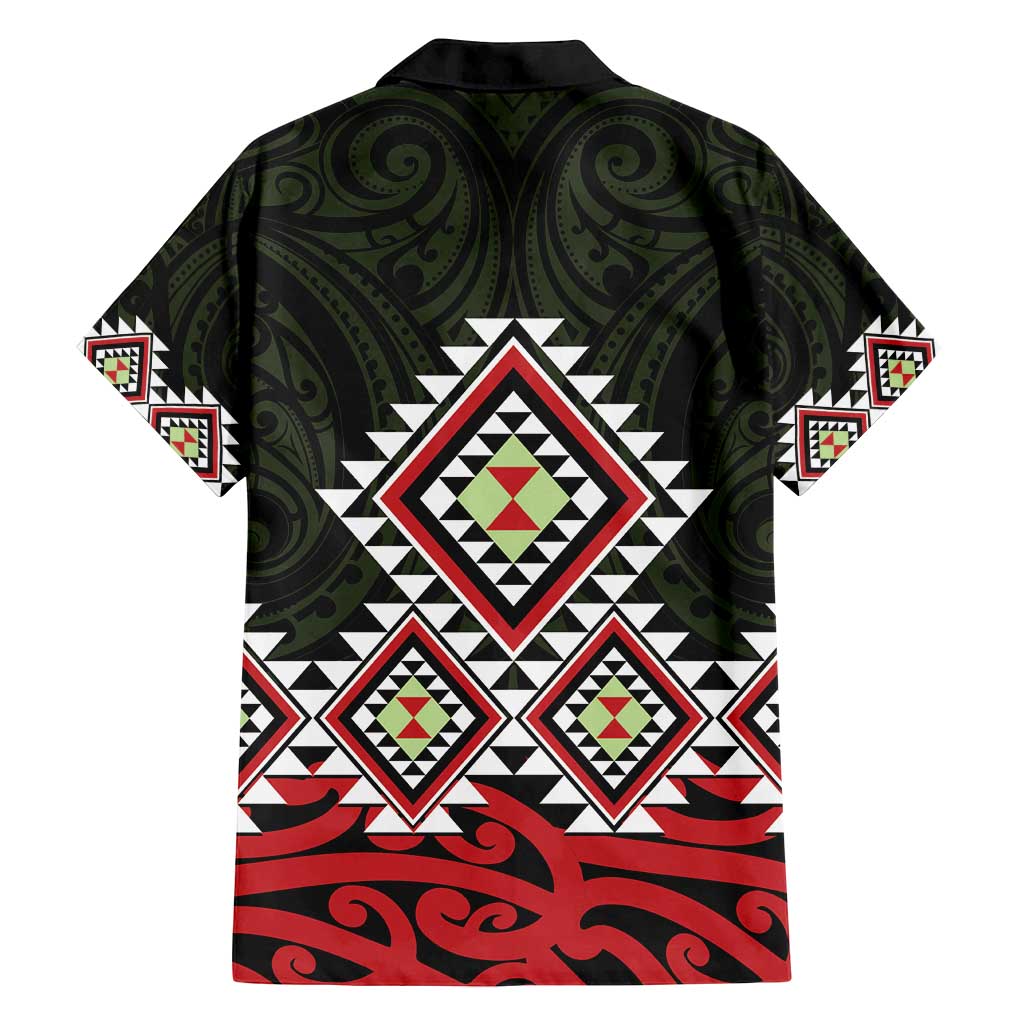Kia Ora Aotearoa Family Matching Off Shoulder Short Dress and Hawaiian Shirt 2025 Pasifika Maori Taniko Motifs LT14 - Polynesian Pride