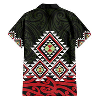 Kia Ora Aotearoa Family Matching Short Sleeve Bodycon Dress and Hawaiian Shirt 2025 Pasifika Maori Taniko Motifs LT14 - Polynesian Pride
