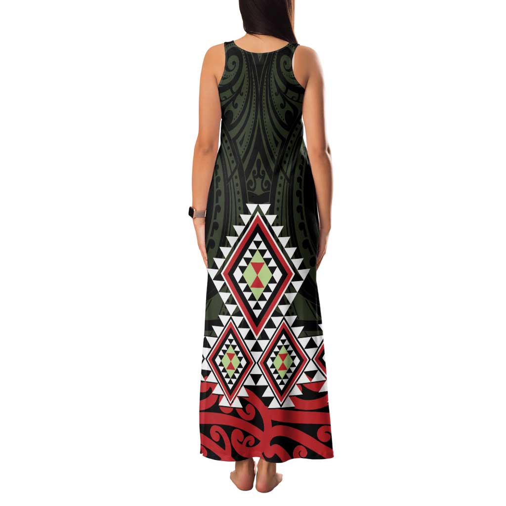Kia Ora Aotearoa Family Matching Tank Maxi Dress and Hawaiian Shirt 2025 Pasifika Maori Taniko Motifs LT14 - Polynesian Pride