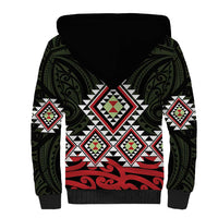 Kia Ora Aotearoa Sherpa Hoodie 2025 Pasifika Maori Taniko Motifs