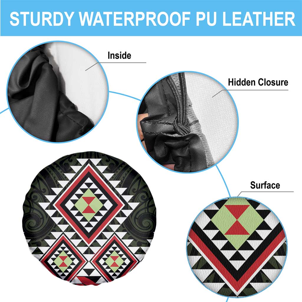 Kia Ora Aotearoa Spare Tire Cover 2025 Pasifika Maori Taniko Motifs