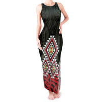 Kia Ora Aotearoa Tank Maxi Dress 2025 Pasifika Maori Taniko Motifs