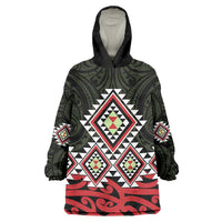Kia Ora Aotearoa Wearable Blanket Hoodie 2025 Pasifika Maori Taniko Motifs