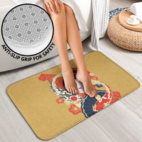 Japanese Geisha Koi Fish Bathroom Set Cherry Blossoms Yellow Seigaiha Pattern LT14 - Polynesian Pride