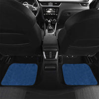 Japanese Geisha Koi Fish Car Mats Cherry Blossoms Blue Seigaiha Pattern LT14 Set 2pcs - Back Blue - Polynesian Pride
