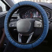 Japanese Geisha Koi Fish Steering Wheel Cover Cherry Blossoms Blue Seigaiha Pattern LT14 - Polynesian Pride