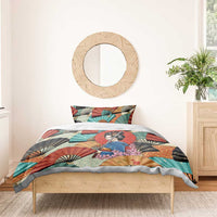 Japanese Geisha Katana Bedding Set Japan Sensu Seigaiha Pattern - Polynesian Pride